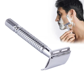 De seguridad de Doble Filo navaja de Afeitar Para los Hombres Rectos de Afeitar de los Hombres de Afeitar en la Cara de las Hojas de Afeitar de Afeitar de la Máquina