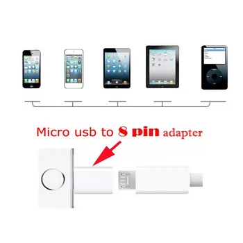 Mayorista de 8 pin para Micro Adaptador para el iphone 7 6 5 5 Interruptor Adaptador de Micro USB 2.0 Adaptador para iphone ipad IOS 10.x.x 50pcs/lote
