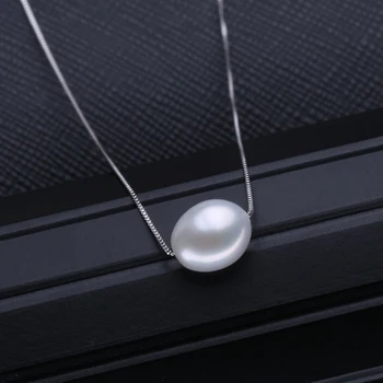 FENASY collares & colgantes,blanco negro rosa collar de perlas para las mujeres,la libra esterlina de plata de la joyería con bonita caja de joyería