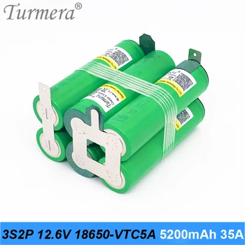 3s2p batería 18650 batería de 5200mah nos 18650vtc5a 10.8 v 12.6 v 35a de la batería de soldadura de la batería para herramientas destornillador de batería personalizado