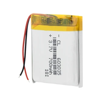 Batería recargable de 3.7 V 700mAh 603035 de la Batería de li-ion, Lipo células de Litio Li-Po Batería de Polímero Para MP3 MP4 GPS del DVD de Luz LED Altavoz