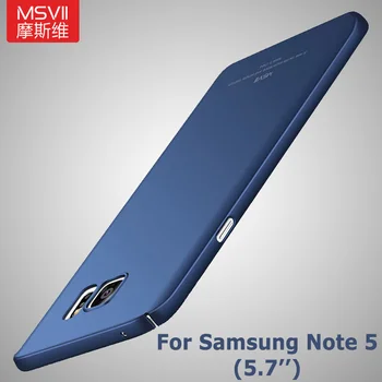 MSVII de la Cubierta Para Samsung Galaxy Note 5 Caso de Slim Exfoliante de Coque Para Samsung Nota 5 Caso de la Cubierta de la PC Para Samsung Galaxy Note5 Casos de 5.7