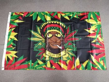BOB Marley Reggae Rasta Hippie de la Banda de tiempo de alta 420 en algún lugar de la India fumando hierba FlagFor Barra de Parte del Festival de Música de la Tienda de Tatuajes