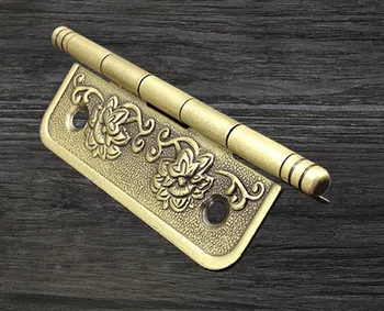 Accesorios de Hardware de cobre de la bisagra de cuero oculta de la bisagra Chino muebles antiguos de cobre accesorios de 3.6 cm*5.1 cm