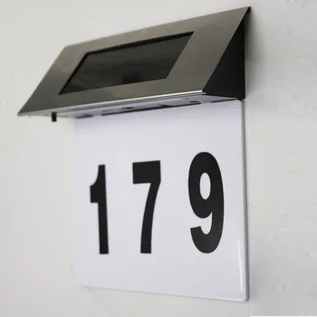 Puerta de la casa número al aire libre del hotel led números de apartamento signo placas doorplate Dirección de la Placa Dígito de la Placa de Pared Lámparas de Dropship