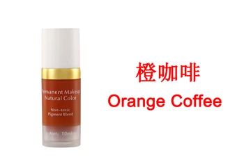 2pcs orange café de colores natural importado manual de tinta de la ceja de la tinta del tatuaje del maquillaje permanente de la pigmen pintura 10ml