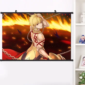 Japón Anime de Fate/stay night Gilgamesh Cosplay de la Pared de Desplazamiento Mural de la Pared Cuelga Cartel Sexy Casa de Arte de Decoración de Recoger Regalo 40*60cm