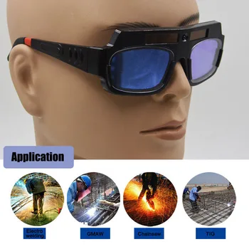 Alimentado por energía Solar Gafas de Seguridad de Oscurecimiento Automático de Soldadura, Gafas de Protección de los Ojos Gafas de Soldador Máscara Casco Arco JA55