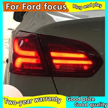 Car Styling para Ford Focus Luces de Cola-2018 Focus Sedán traseras de LED de la Lámpara LED DRL de la Señal del Freno de Reversa auto Accesorios