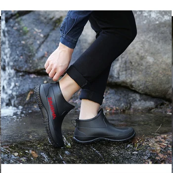 2020 Daiwa Impermeable de los Hombres y Mujeres de la Pesca de Tubo Corto Botas de Lluvia de Escalada al aire libre Movimiento de No-deslizamiento de la Cálida Lluvia Botas Zapatos de Vadeo