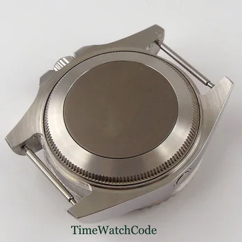 44mm caja del reloj de las piezas de ajuste para Miyota8215 821A NH35 NH36 ETA2836 movimiento bisel de cerámica insertar bisel giratorio de acero inoxidable