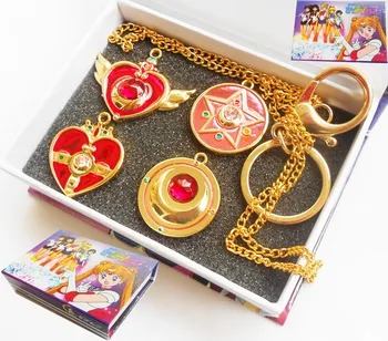 Anime De Sailor Moon Cosplay Del Collar De La Conjunto De Arma De Cosplay Props Varita Mágica Palo De Accesorios De Cosplay Herramientas Niñas Regalo De Navidad