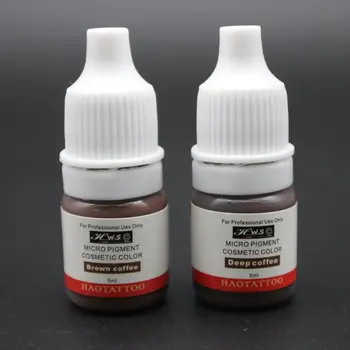 2 botella de Profesionales de Vacío Aséptica del Maquillaje Permanente de la Micro Pigmentos Cosméticos de Color de la Tinta del Tatuaje