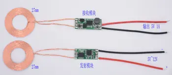 Pequeña bobina de 1A alta corriente de carga inalámbrica de suministro de potencia de transmisión inalámbrica módulo de chip IC programa