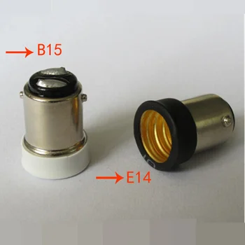 10 piezas de Alta calidad B15 a E14 conversión titular de la lámpara tornillo BA15D bayoneta tornillo B15-E14 para la lámpara del bulbo