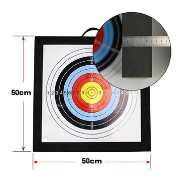 ABGZ-Meta de tiro con arco al aire libre, Arco y Flechas de Eva Blanco de 50 X 50 X 6 cm