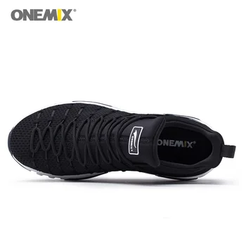 Onemix Hombres Zapatillas De Running Para Mujer Zapatillas De Deporte Black Max Cushion Trail Gimnasio De Damas De Jogging, Instructores De Deporte Al Aire Libre Para Caminar Zapatillas