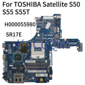KoCoQin de la placa base del ordenador Portátil Para TOSHIBA Satellite S50 S55 S55T HM87 Placa base H000057670 H000067830 H000055980 SR17E