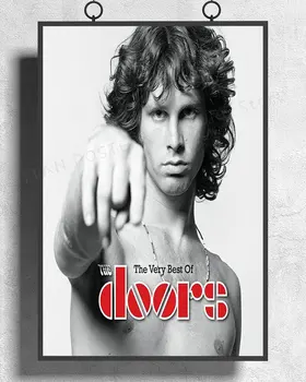 H342 De Seda Cartel De La Casa De La Decoración De Las Puertas De La Banda De Rock Estadounidense Jim Morrison Álbum De Arte De La Pared De Regalo De Navidad