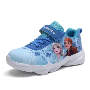 Disney Niñas Zapatos Casuales Otoño 2020 Nuevas Congelado Las Niñas Zapatillas De Deporte Cómodas Niños Zapatillas Niños Grandes De La Princesa Elsa Zapatos