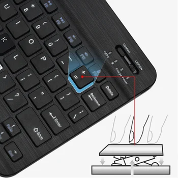 7/10 pulgadas Portátil Mini Slim Teclado Bluetooth Inalámbrico de Teclado para el Teléfono Móvil Portátil Tablet PC, Playstation TV Box