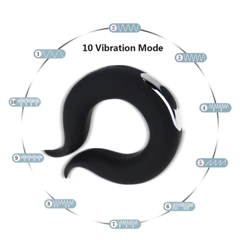 10 de la Frecuencia Vibratoria del Pene Anillo Anillo para el pene Retrasar la Eyaculación de Silicona Juguetes Sexuales para los Hombres de la Erección de Bloqueo USB Anillos Masturbador Masculino