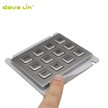 Alta calidad impermeable IP65 de la matriz de metal del teclado del quiosco de metal resistente inoxidable del teclado para kiosco