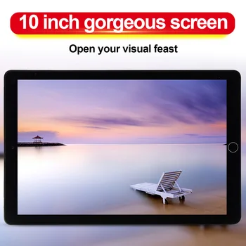 10.1 Pulgadas Tablet Android 9.0 Bluetooth Red 4G Tbalet Diez Núcleo duro de 6GB+128GB WiFi Tablet PC Dual de la Tarjeta SIM Niños Tablet Pc