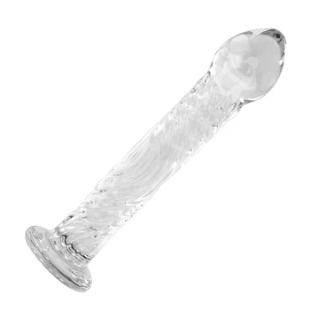 IKOKY Cristal Consolador de Vidrio Productos de Sexo Anal Butt Plug Falso Pene Adulto Juguetes Sexuales para Mujeres, Hombres Gay de la Masturbación Femenina