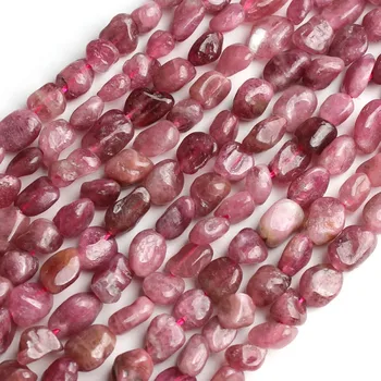Mayorista de 6-8mm Cuentas de Piedra Natural Irregular Rojo de Cuarzo de Perlas Para la Joyería de la Pulsera del Collar de la 15inches