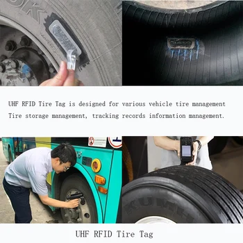 100pcs ISO18000-6C 860-960Mhz Programable UHF RFID de los Neumáticos Etiqueta para la Gestión de los Neumáticos