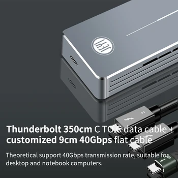 JEYI Thunderbolt 3 m.2 Nvme Gabinete Móvil Cuadro de Caso de TIPO C, de Aluminio 3.1 m. 2 USB3.1 M. 2 PCIE U. 2 SSD LEIDIAN-3