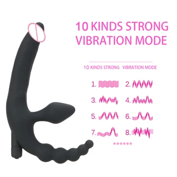 IKOKY Plug Anal Vibrador Juguetes Sexuales para Hombres, Mujeres Masajeador de Próstata Productos para Adultos Ano Estimulación Anal Strapon Consolador Vibrador