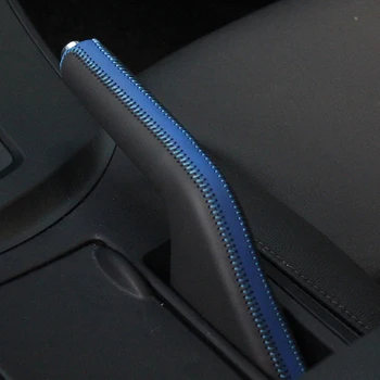 Freno de mano de Cuero genuino Apretones para Mazda 3 Natural de la cubierta de cuero del freno de mano de los accesorios del coche de interior
