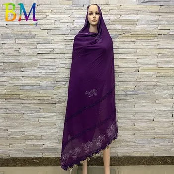 2020 nuevo estilo de las mujeres Musulmanas de gasa bufanda chal, las mujeres Hindúes al aire libre pañuelo en la cabeza, 210*110cm de gran tamaño de la bufanda hiyab BX105
