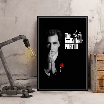 El Padrino de la Serie de la Película de Marlon Brando, Al Pacino Clásicos del Arte de la Seda Lienzo de Pintura Cartel Artwor para Para la Sala de estar Decoración para el Hogar