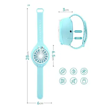 2020 Reloj Nuevo Ventilador de Mano Pequeño Ventilador Ventilador Recargable USB de Carga Portátil Ventilador de Escritorio Plegable 3 Velocidad de Reloj en Forma de Ventilador de Refrigeración