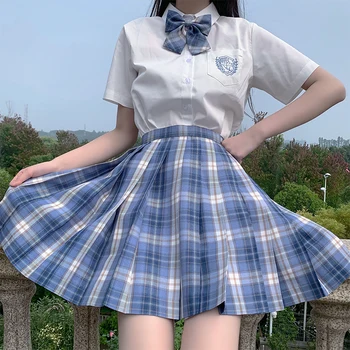 De Estilo japonés Plisado Falda Corta JK Uniforme de la Escuela de la Niña Mini Falda