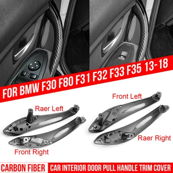 Coche de plástico Interior de la Puerta, Tire de la Manija de la Cubierta de guarnición de Carbono Impreso Para BMW F30 F80 F31 F32 F33 F35 2013 2016-2018