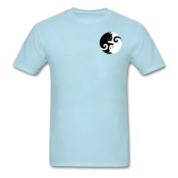 Estudiante de Mejores camisetas de la Regla de los Gatos Yin Yang Camiseta Para los Hombres de Alta Calidad de la Ropa de la Camiseta de los Hombres Divertido Tops Camisetas Camiseta de gran tamaño