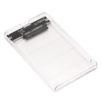 Grwibeou USB3.0 caja de disco duro de 2,5 pulgadas de Puerto Serie SSD SATA Unidad de disco Duro de Apoyo en Casos de 2TB transparente Móviles de disco duro Externa Caso