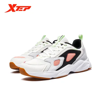 XTEP los Deportes Clásicos Zapatos Casuales de las Señoras coreana de Zapatos de Encaje Cómodo Y Transpirable de Moda Casual Zapatos 880318325966