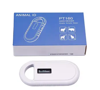 Rfid FDX-B/UNA etiqueta animal de Microchip lector ISO chip Portátil OLED mascota perro gato escáner de 134.2 khz rfid de vidrio tag/conejo etiqueta de oído