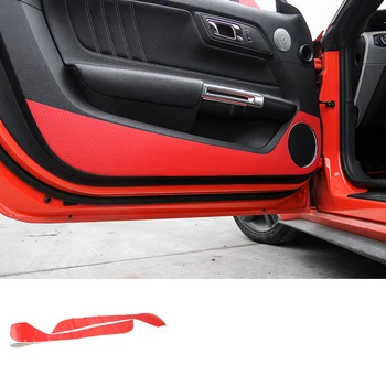 La fibra de carbono del PVC de la puerta de coche anti-kick pegatina para el ford mustang 2016 2017 2018 2019 2020 6 de gt auto accesorios