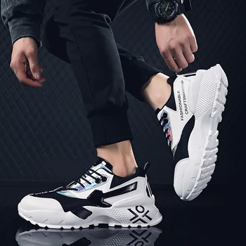 Nueva Llegada 2020 los Productos de Tendencia de Zapatos Deportivos para Hombres Transpirable Pisos Zapatos de los Hombres Zapatillas de deporte Masculino Zapatillas de Moda de Color Sólido