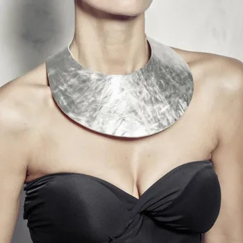 2019 de la Moda de Plata de color de Cuero, Collares de las Mujeres Gargantilla Geométrica de la Joyería del Estilo Punk de Cuero de la Joyería Bohemia Estilo