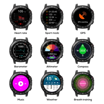 Borde norte Inteligente Reloj Digital de Hombres Corriendo Deporte Relojes GPS Bluetooth de la Llamada de Teléfono de la prenda Impermeable de la Frecuencia Cardíaca Brújula Altitud Reloj