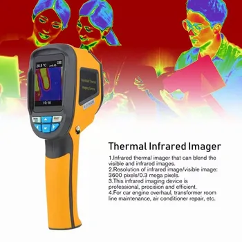 HT-02D de Mano de INFRARROJOS de la Cámara Térmica de la Pantalla LCD Digital 1024P de Infrarrojos de Alta Resolución de la Imagen de la Cámara termográfica Coche Medidor de Temperatura