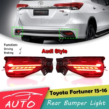 LED Reflector Parachoques Trasero Luz de Cola para el Toyota Fortuner 2016 2017 2018 2019 2020 Conducción de Parada de la luz de Freno Audi Estilo