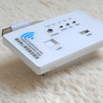 118 tipo blanco conector usb de montaje en pared router con 300 Mbps
